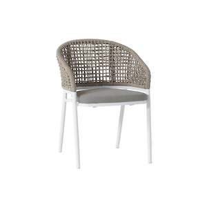 Calais Outdoor Dining Chair - White Frame