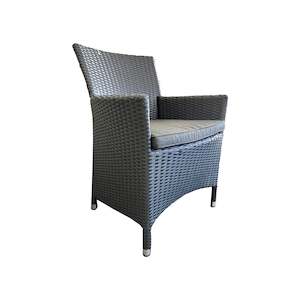 Cayman Outdoor Dining Chair - Anthracite Black Rehau German Wicker - Urecel Quic&hellip;