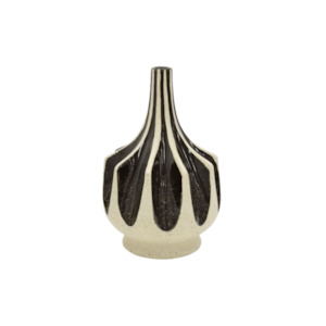 Ceramic Glass Vases: Adnan Ceramic Vase - Large - Dark & Natural Tones