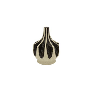 Ceramic Glass Vases: Adnan Ceramic Vase - Small - Dark & Natural Tones