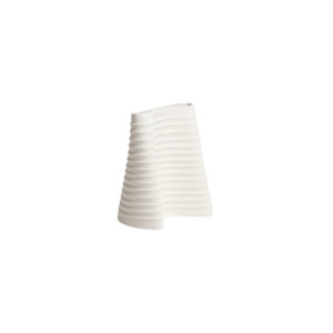 Ceramic Glass Vases: 3D Faulk Vase - White - Small