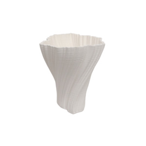 Ceramic Glass Vases: 3D Printed Porcelain Vase - 31cm