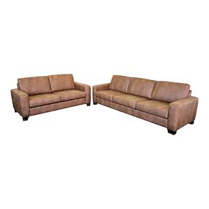Lounge Available Now: Stevo 4+2.75 Seater - NZ Made - Warwick Eastwood Tan Fabric