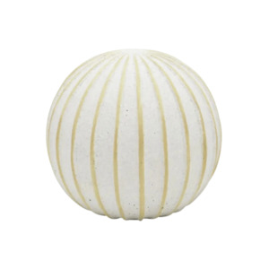 Striped Terracotta Decorative Orb - Large