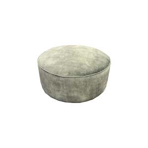 Velvet Furniture: Cloud Round Ottoman - dia. 70cm - Urban Sofa - Forest Green Velvet