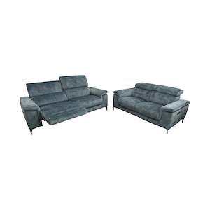 Velvet Furniture: Marley 3ReRe+2ReRe - Urban Sofa - Indigo Velvet Fabric
