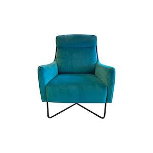 Velvet Furniture: Trento Chair - Urban Sofa - Teal Blue Velvet Fabric