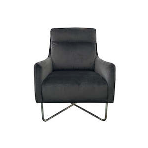 Velvet Furniture: Trento Chair - Urban Sofa - Black Velvet Fabric