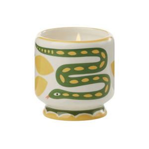 Gifts: Paddywax Snake Ceramic Candle - Wild Lemongrass
