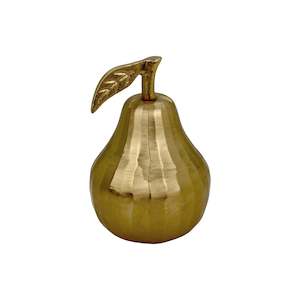 Ornaments: Brass Pear - Large