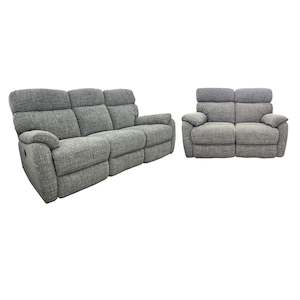 Cortez 3ReRe+2ReRe - Power Recliner Suite - Urban Sofa - Chacha Pewter