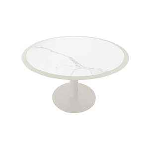 Outdoor Test: Piazza Round Outdoor Dining Table - White