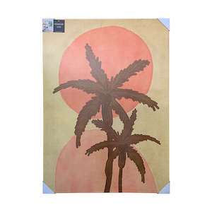 Wall Art - Sunset Palms Outdoor Canvas Art