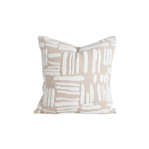All Soft Furnishings: Cushion - Gobi With Feather Inner - Biscuit