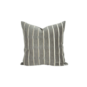 All Soft Furnishings: Cushion - Eden With Feather Inner - Slate Green