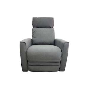 Recliners: Nice Power Recliner w. Power Headrest - Urban Sofa - Rhino Dark Grey Fabric