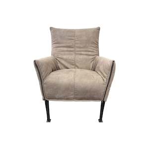 Mid Yealy Sale: Hugo Steel Chair - NZ Made - Eastwood Taupe Fabric