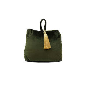 Velvet Doorstop - Green