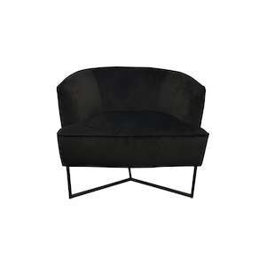 Velvet Furniture: Crighton Occasional Chair - Urban Sofa Black Velvet Fabric