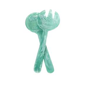 Homewares: Rubee Resin Salad Servers - Turquoise