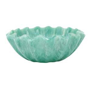 Homewares: Rubee Resin Bowl - Turquoise