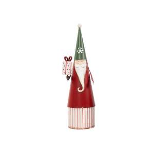 Sale Accessories: Metal Santa with Gift Red - Large