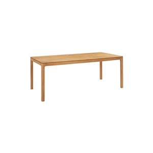 Calia Solid Oak Living Dining Furniture: Aurora Oak Natural Dining Table 180x95cm - Solid American White Oak Timber