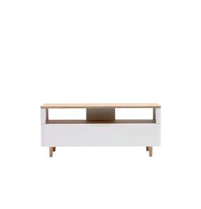 New Amalfi TV-Lowboard - 120cm - White Oak/Oak Veneer - Assembled