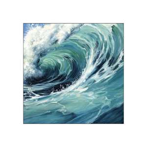 Sale Accessories: Wall Art - Swell - Canvas with White Frame - 120 x 120cm