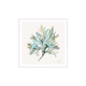 Wall Art - Coastal Bliss - with Glass & White Frame - 85x85cm