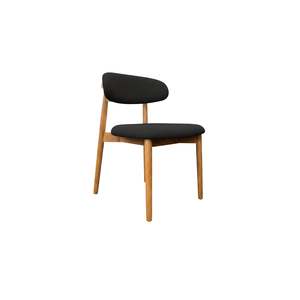 New Arrivals Furniture: Ollo Oak Dining Chair - Almost Black Fabric