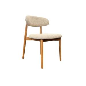Ollo Oak Dining Chair Cobble - Solid Oak Lacquered - Cobble Fabric - Arrives Assembled