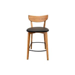 Spring Sale: Pisa Counter Stool - Solid Oak Timber - Matt Lacquer Finish