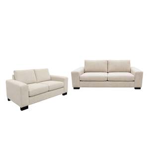 All Lounge Furniture: Dallas 3+2.5 Seater NZ Made - Warwick Conway Chalk