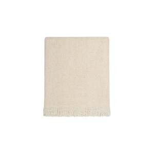 New Arrivals Accessories: Throw - Lily - Cotton Blend - Ivory