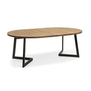 Calia Solid Oak Living Dining Furniture: Calia Round/Oval Oak Extendable Dining Table -  dia. 130cm