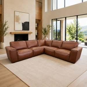 Tribeca Modular 5pc Suite - Urban Sofa Cat 15 - Kings Road Tan Leather