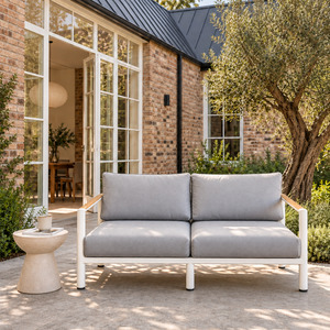 Outdoor: Grenada Outdoor 2 Seater Sofa - White