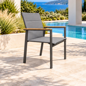 Lopez Outdoor Dining Chair - Charcoal