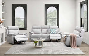 Evans fabric 3 pcs recliner suite