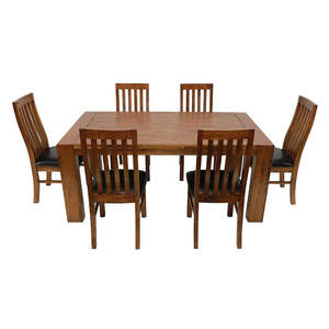 Dining: Woodgate Solid Wood Dining Set - Brown