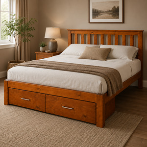 Bedroom: Classic Queen Bed Frame+Storage Box