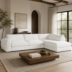 Juno Corner Open End Sofa RHF W320cm (Speckle White)