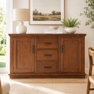 Buffets: California Solid Wood Buffet - Rustic Nutmeg
