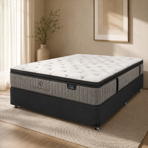 Bedroom: SM Pocket Pillow Top Mattress with NZ Made Base – Medium Feel