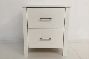 Bedside Tables: Ice Bedside 2 Drawer