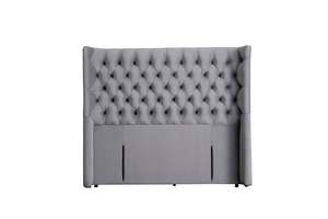 Montana Headboard Velvet Black/Grey