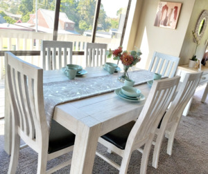 Dining Suites: Amanda Solid Timber Dining Suite 7 Piece
