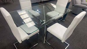 Florence Glass top Dining Table