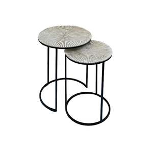 Lamp Table: Carpi Fluted Nesting Tables